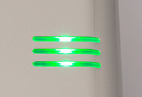 The lighting system changes depending on the selected functions and the operational status.
