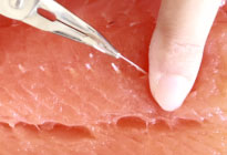 The specially designed curved tip pushes down the flesh and makes it easy to remove the bones leaving the fish intact.