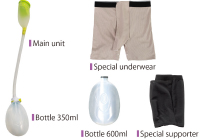 -Main unit<br />
-Bottle 350ml, 600ml<br />
-Special pants<br />
-Special supporter