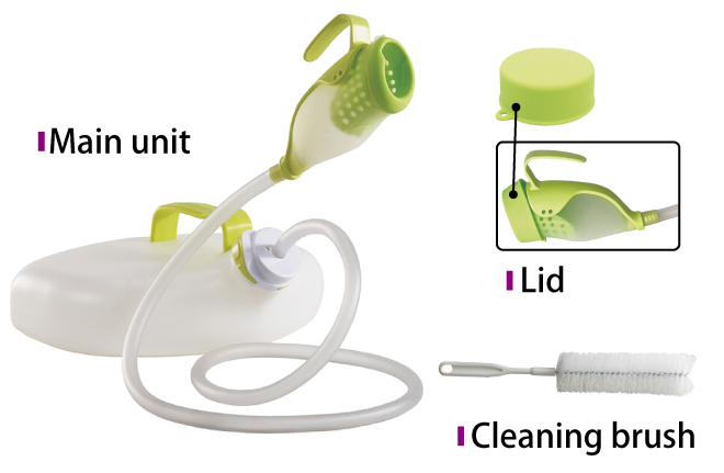 -Main unit<br />
-Lid<br />
-Cleaning brush